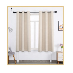80% shading pure color plain design window curtains for bedroom  double-side matte blackout curtain fabric