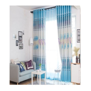 Best price blackout fabric printed curtains excellent quality curtains for living room