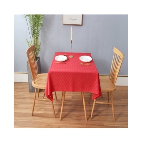 Classic red grid style for party banquet multipurpose polyester dyed tablecloth waterproof customized