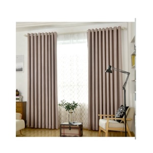 Kakii warna kain tirai pemadaman matte dua sisi 90% tirai tingkap teduh untuk ruang tamu