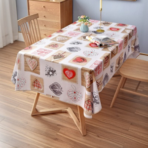 custom printed tablecloth for hometextile waterproof polyester