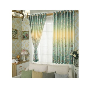 Factory newest  blackout fabric printed curtains beauty patterns curtains for living room