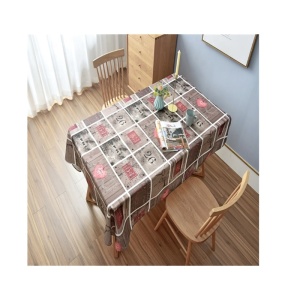 Fashion design modern style for outdoor multipurpose polyester printed tablecloth waterproof  customized
