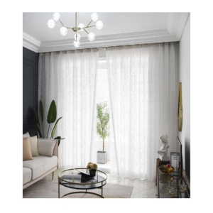High quality 100% polyester material window curtain best selling design curtain for living room