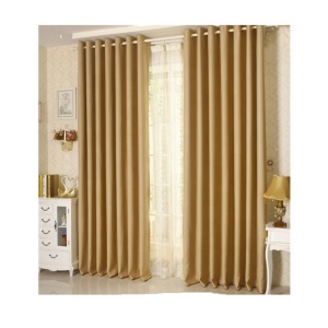 Keqiao manufacturers direct high grade project pure color shading window curtains double-side matt curtain for living room