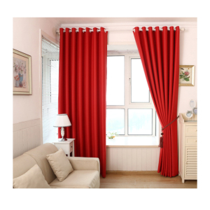 Warna murni double side matte blackout curtain fabric 90% shading curtain untuk ruang tamu